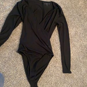 Black V-Neck Bodysuit